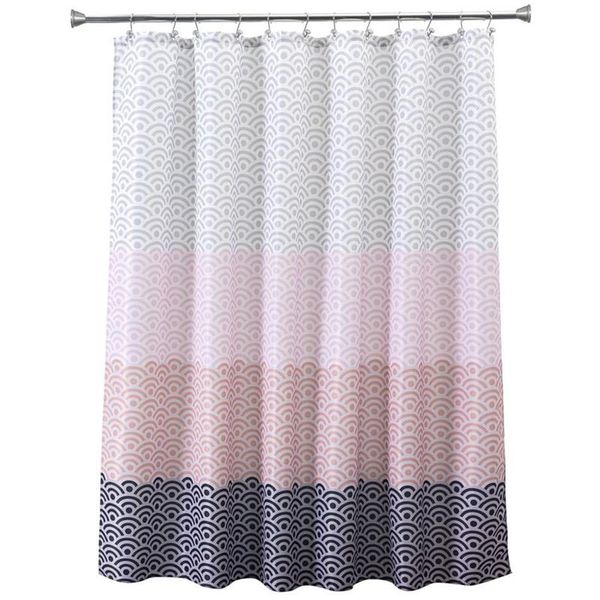 Eco amigável mais longo rosa banheira banheiro cortina de chuveiro forro de tecido com 12 ganchos 72wx80h polegada à prova dmilágua e mofo285s