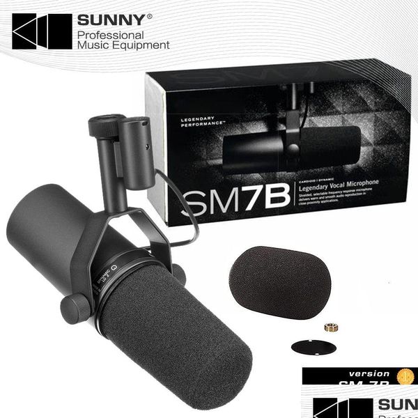 Микрофоны кардиоидные динамические Sm7B 7B Studio с возможностью выбора частотной характеристики для записи живой сцены, подкастинга 230227, прямая доставка Ele Dhdrg