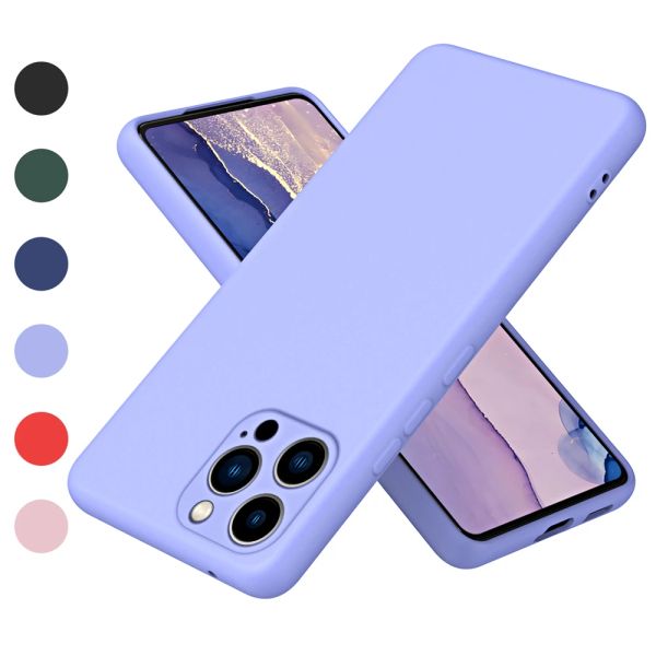 Capa de telefone à prova de choque de silicone líquido para iPhone 15 14 13 12 11 Pro Max XS XR Plus 14Pro 12Pro 11Pro 13Pro Capa protetora luxuosa com sensação de pele macia