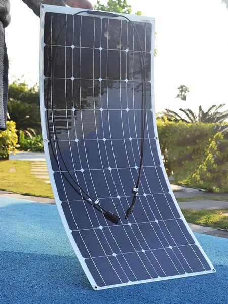 Carregadores 12V Painel Solar 600W 450W 300W 150W Flexível P Sistema Ovoltaico Varanda para Casa Carro Barco RV 24V Kit de Carregador de Bateria 231117