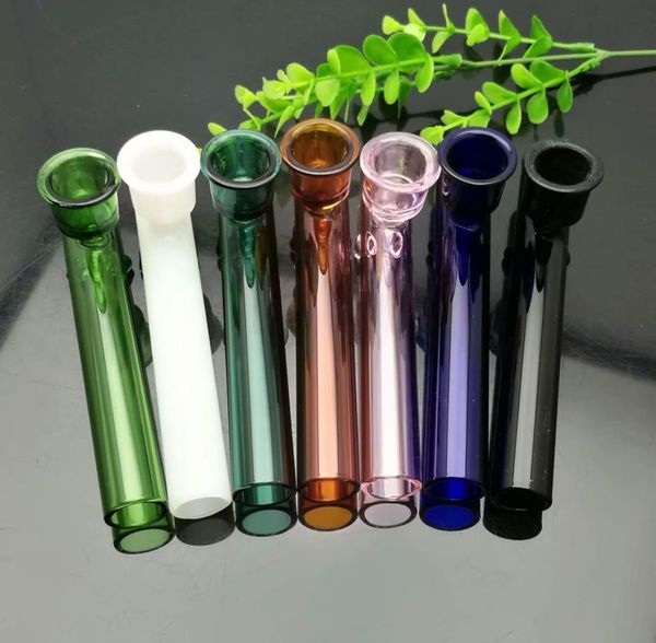 Pipa da fumo Mini bong in vetro per narghilè Forma metallica colorata Pipa in vetro a bocca svasata colorata