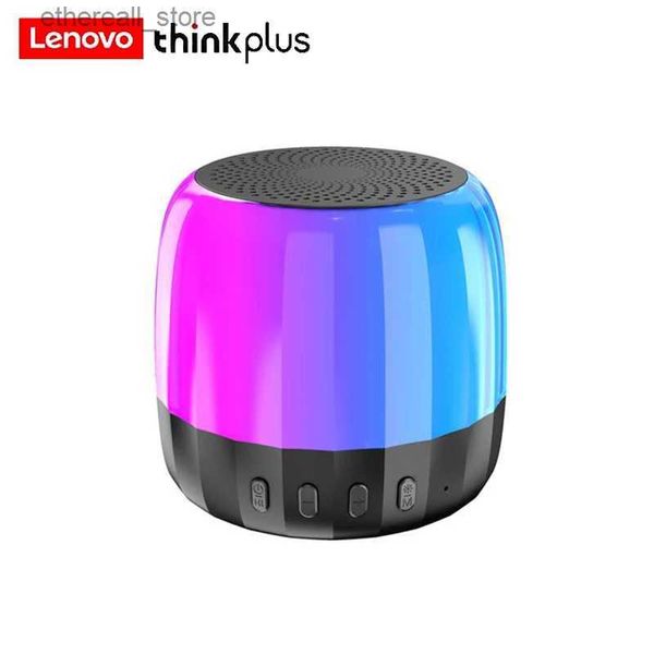 Динамики для сотовых телефонов Lenovo Thinkplus K3 Plus Bluetooth 5.2 Беспроводной динамик Mini HIFI Открытый водонепроницаемый USB-динамик Музыкальный объемный динамик Q231117