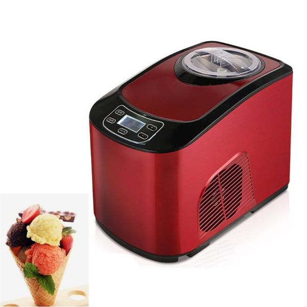 Automatische Eismaschine für Zuhause, weich, hart, Gelato-Eismaschine, 1,5 l Fassungsvermögen, 140 W, intelligente Steuerung, italienisches Eis, 323j