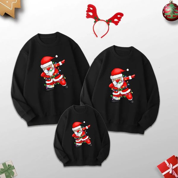 Aile Eşleşen Kıyafetler Aile Noel Kazak Anne Baba Çocuk Bebek Boy Eşleşen Kıyafetler Komik Noel Forması Baskılı Sweatshirt Kadın Erkek Jumper 231117