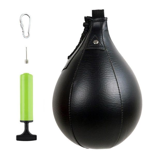 Punching Balls Speed Bags zum Boxen PU-Leder Hanging Swivel Punch Ball Heavy Duty Boxing Trainingstasche mit Pumpe und Sicherheitsknopf für das Boxen 230414