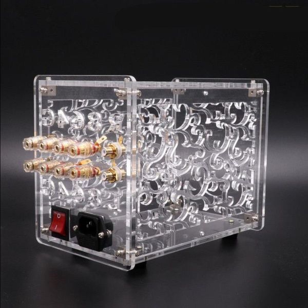 Freeshipping transparente acrílico chassi gabinete para fu32 tubo de vácuo amplificador pré-amplificador caso caixa vintage hifi áudio diy 1 conjunto dgtxm