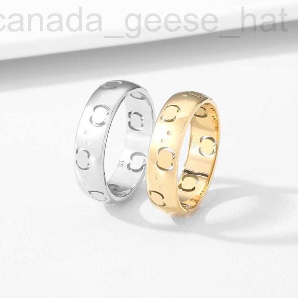 Bandringe Designer Luxus Designer Plain Silber für Frauen Herren Mode Goldring Luxus 925 gravierter Buchstabe Schmuck Frau G Europa Stil 2304215D