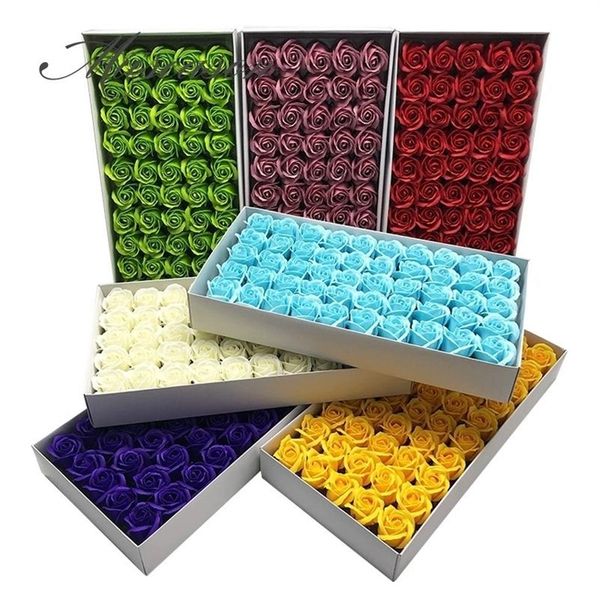 50pcs çapı 4 5cm Ucuz Sabun Gül Kafası Düğün Düğün Sevgililer Günü Hediye Düğün Buketi Ev Dekorasyon El Çiçek Art213J