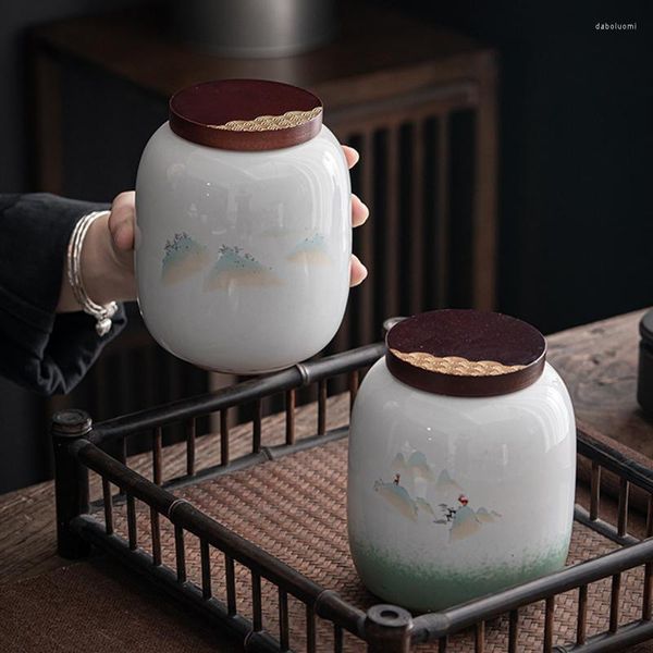 Bottiglie di stoccaggio Barattolo in ceramica bianca europea Caramelle Portagioie multifunzionale Vaso per composizione floreale Vaso per la casa Noci Chicco di caffè Lattina per tè