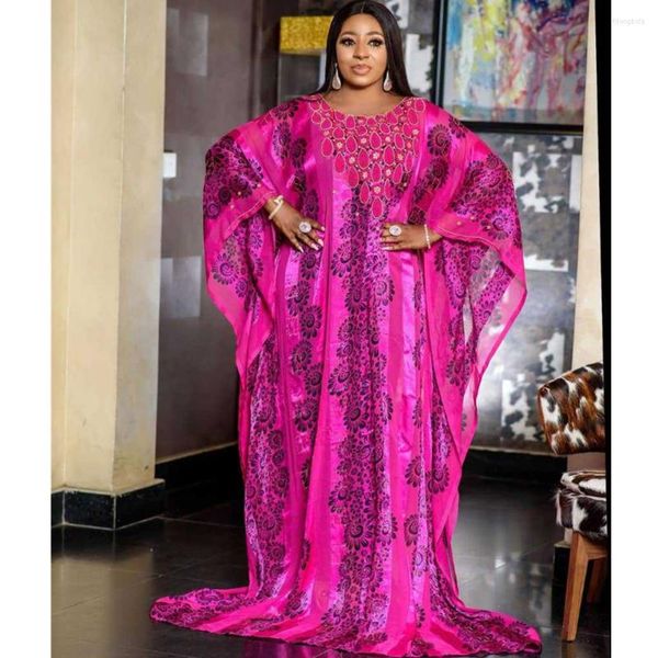 Ethnische Kleidung Fashion Print Partykleider 2023 Elegant Plus Size Chiffon Langes Kleid Robe Africaine Femme Dashiki Diamond Abendkleider