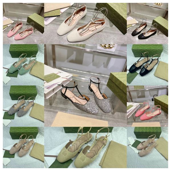 10A Klassische Damen-Sandale, Designer-Schuhe, Leder-Außensohle, Sandalen, Party, Brief, Spleißen, Damen, Tanzkleid, Wildleder, flache Schuhe, Wildleder-Panel, Damenschuhe, Größe 35–41, 02