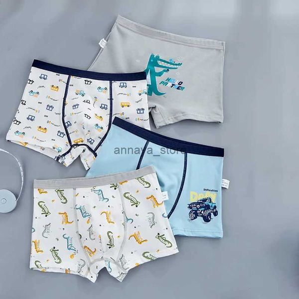 Calcinha 1/4 pçs/lote crianças meninos roupa interior dos desenhos animados shorts calcinha bebê menino criança boxers adolescentes cuecas de algodão para 2-13yL23116