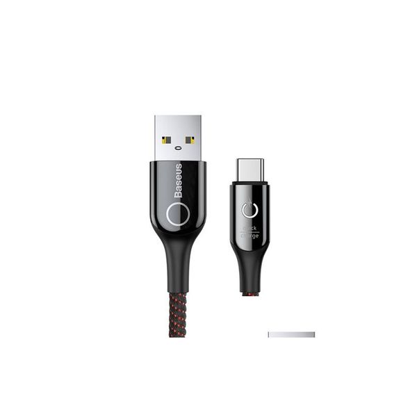 Handykabel Typ C Kabel Smart Power Off USB für Xiaomi 10 9T Quick Charge 3.0 Redmi Note 9S Drop Lieferung Telefone Zubehör Dhqot