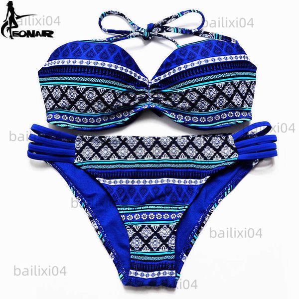 Roupas de banho feminina de banho de banho 2021 biquíni brasileiro conjunto sexy de bandagem floral strappy plus size biquinis biquinis banduau bisquini bathing ternos de banho t230417