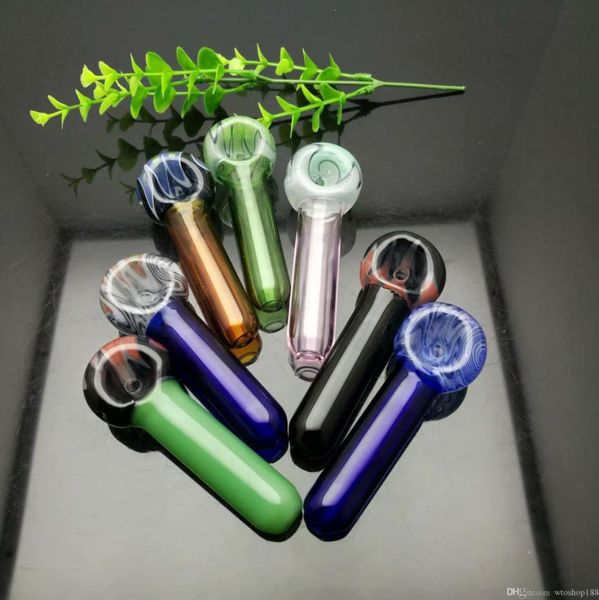 Fumar tubo mini cachimbo de vidro de vidro de vidro colorido de forma de metal cor de vidro de vidro é popular