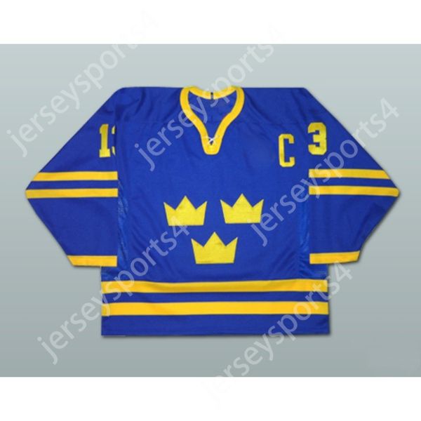 TAPPETI personalizzati SUNDIN 13 TEAM SWEDEN HOCKEY JERSEY NUOVO Cucito in alto S-M-L-XL-XXL-3XL-4XL-5XL-6XL