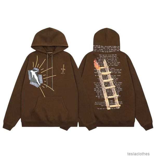 Tasarımcı Hoodie Erkekler Sweatshirts Moda Sokak Giyim Travi Scotts Albüm Limit Ladder Foam Sisler Yüksek Sokak Lisa Aynı Kazak Hoodie Moda Sonbahar Kış