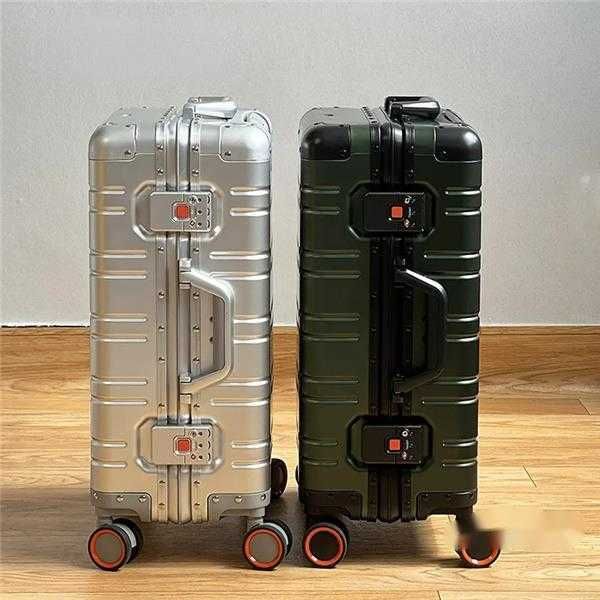 Top-Koffer, komplett aus Aluminium und Magnesiumlegierung, Reisekoffer für Herren, Rollgepäck auf Rollen, Trolley, Handgepäck, Kabine