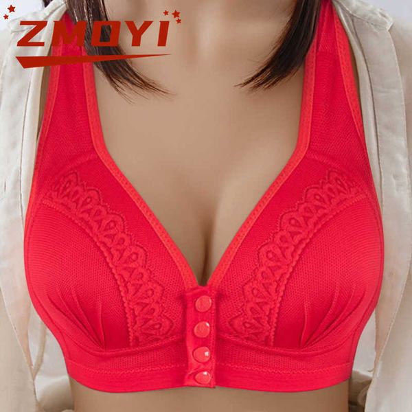 Reggiseni Reggiseno da donna senza anello in acciaio Confortevole biancheria intima regolabile di grandi dimensioni Lucida Reggiseno per madre di mezza età e anziana 2022 Nuovo P230417