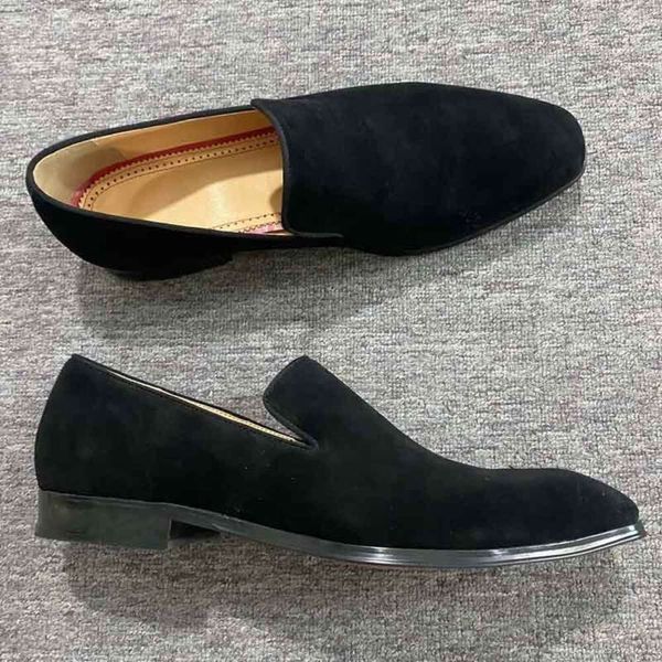 Yeni Erkek Loafers Tasarımcıları Spikes Ayakkabı Gerçek Deri Moda İş Ofis Elbise Ayakkabı Büyük Boyut 38-48 NO495