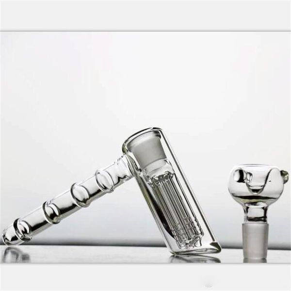 Disponibile Bong in vetro economici per fumare Hammer 6 Arms Perc Percolatore Narghilè Tubi gorgogliatori Bong in vetro acqua Bong per fumatori ZZ