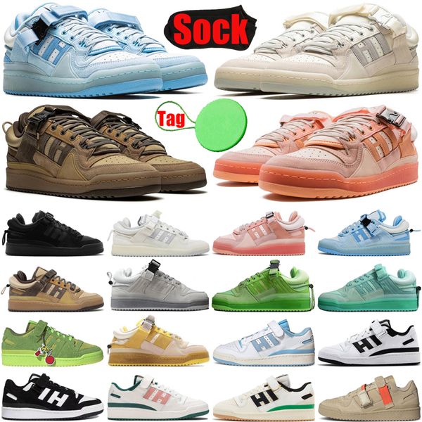 Sapatos que correm coelho ruim nos últimos fórum fórum Buckle Bucklel Men Blue Tint Cream Easter Egg de volta à escola O primeiro café Tainers Sneakers Runners