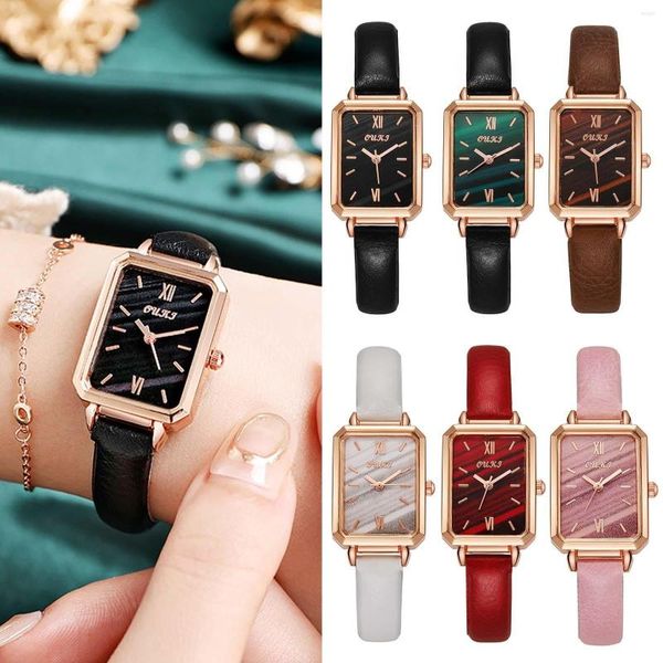 Armbanduhren Quarz Armbanduhr Damenuhr Top Style Mode Damen Luxus Lederband Analog Damen Kleid Schwarz Uhr Freizeit Reloj