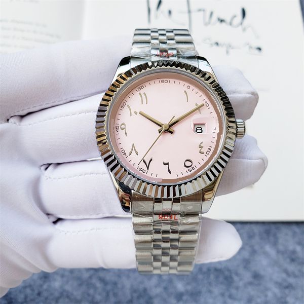 Смотреть автоматические механические мужские часы 41 -мм серебряных браслетных браслетов.