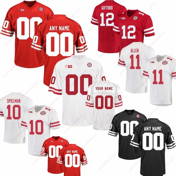 Maglia da calcio cucita da uomo Nebraska Cornhuskers 7 Scott Frost 80 Kenny Bell 3 Taylor Martinez 93 Ndamukong Suh