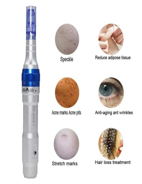 Dr pen ricaricabile Microneedle roller A6 Dermapen elettrico Derma con cartuccia nano ago per la rimozione delle smagliature250p9230792