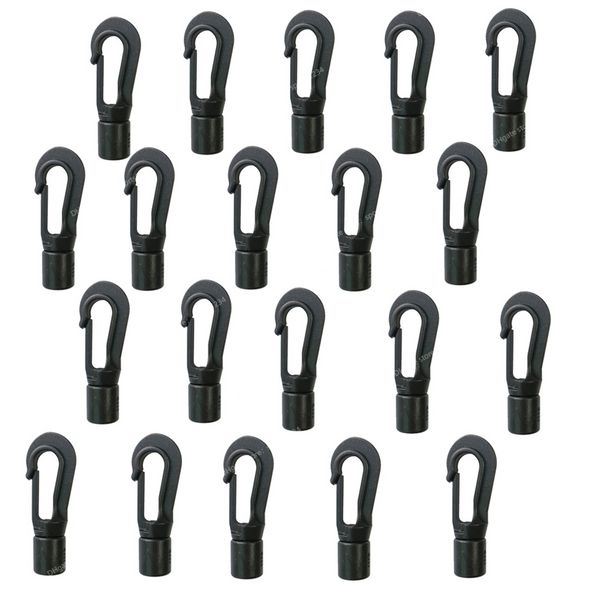 5mm 8mm 10pc 20pcs Bungee Şok Kablosu Hızlı Bağlantı Kancaları asılı uçlar Kayak Kano Teknesi İçin Klipsler Klipsler Kipi Dingy Rib Diy Elastik Kablo Halat Çadırları Sığınak Aksesuarları