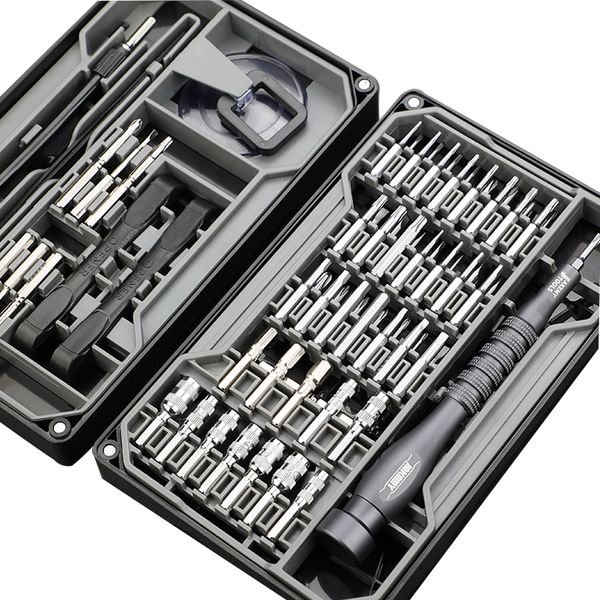 Schraubendreher QUK Präzisions-Schraubendreher-Set 73 in 1 magnetischer Torx-Bit-Schraubendreher Ratsche Sechskant-Bits Multitools Handy-Reparatur-Handwerkzeuge 230417