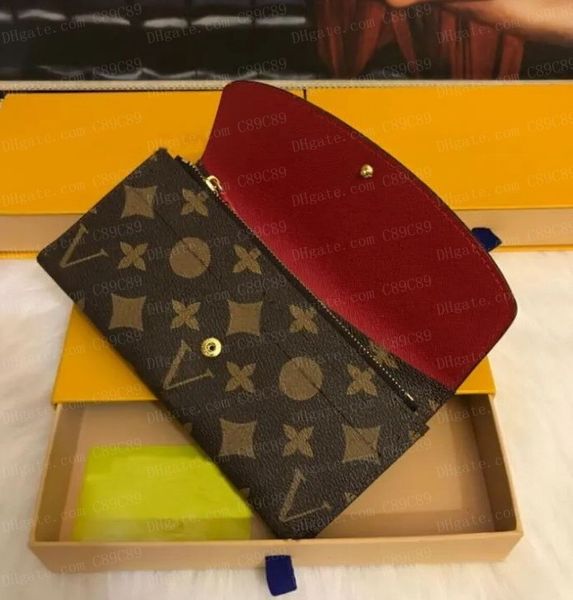 Portafoglio di moda famoso borse da donna portafogli designer borsette da signore moneta borsetta di lusso frizione borse di busta borse di cartola classiche con scatola originale