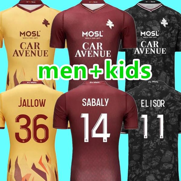 Футбольные майки 23 24 FC METZ SABALY MAZIZ 2023 2024 ASORO JALLOW GUEYE JOSEPH NIANE HOME OSCAR KOFFI TETTEH DANLEY ELISOR ФУТБОЛЬНЫЕ ФУТБОЛКИ UDOL maillot de foot