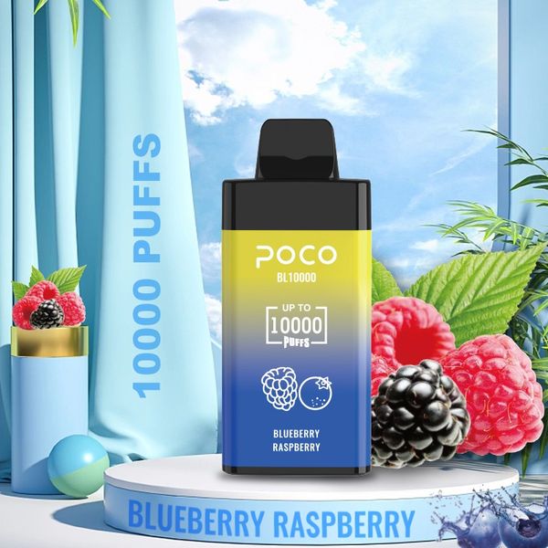 Оригинальная POCO vape Китайская фабрика BL puff 10000 затяжек 10 тыс. затяжек Одноразовые электронные сигареты Vape Pen 20 мл Стручок 650 мАч Перезаряжаемая батарея Vape 10 тыс. затяжек vaper