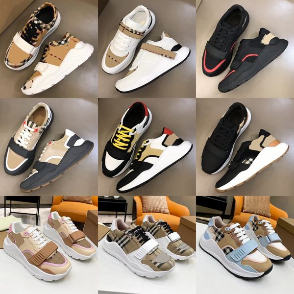 Designer Schuhe Herren Sneaker Damen Freizeitschuhe Vintage Sneaker Plateau Sneaker Classic Check Printing Leder Flat Trainer Fashion Runner