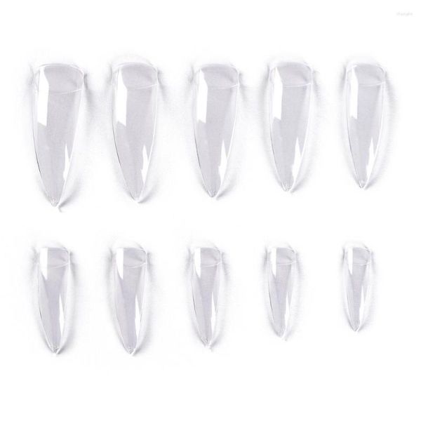 False unhas 500pcs/caixa de meia dicas de unhas Arte capa completa Manicure Ferramenta de extensão falsa clara