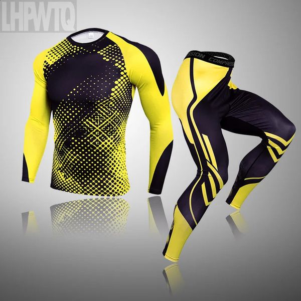 Outros artigos esportivos Treino de esqui Homens Fitness Running Suit Gyms Workout MMA Training Suits Set Quickdrying Compression Underwear Jogging 231116