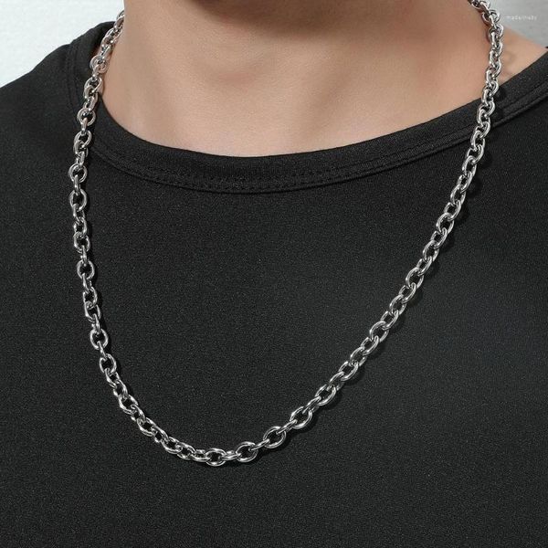 Ketten 58 cm/48 cm Paar Halskette DIY Schmuck Zubehör Männer Edelstahl Kette Hip Hop Trendy geben Freunde Überraschungsgeschenk