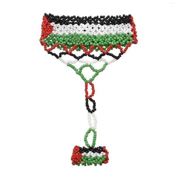 Strand bohem reçine boncuklar kadınlar için elastik bilezikler köle el parmak el yapımı Afrika kabile parti takı hediyesi