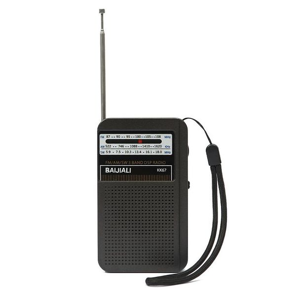 Radyo baijiali yeni taşınabilir mini el tipi tüm grup am fm sm sm müzik çalar hoparlör teleskopik anten açık stereo kk67 damla deli dh8pa