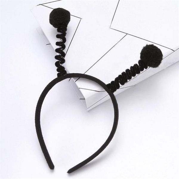 Acessórios de cabelo menino menina crianças bonito abelha joaninha alienígena antena headband adorável bola de pelúcia hoop festa de aniversário de halloween gift1332n