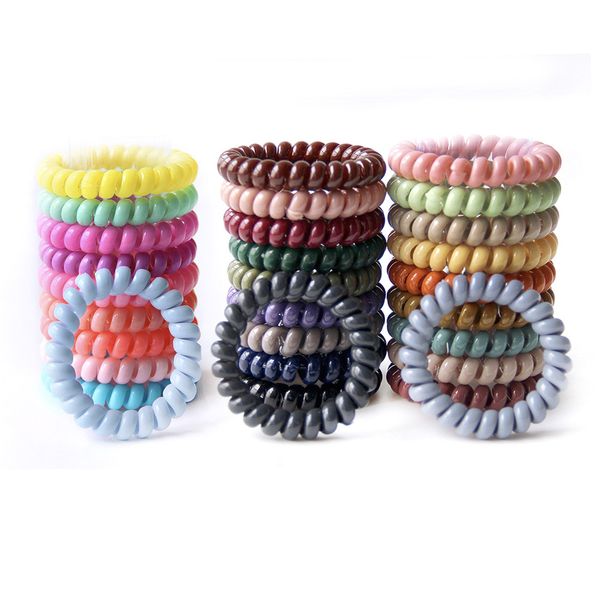 Fasce per capelli con filo telefonico Candy per donne Ragazze Corda per capelli semplice Fascia per capelli elastica Fasce per capelli Bracciale femminile Accessori per capelli Commercio all'ingrosso