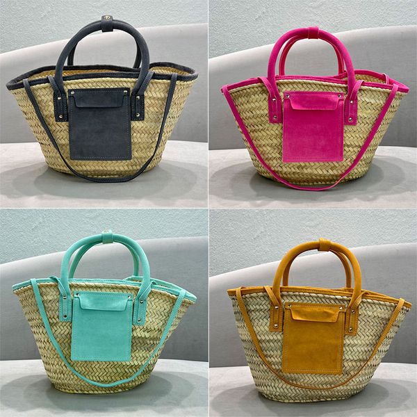 Le Petit Panier Soli borsa tote basket borsa tote intrecciata con finiture in pelle borsa da spiaggia estiva da donna borse in paglia borse a tracolla 2023 borse firmate Fashion Luxury