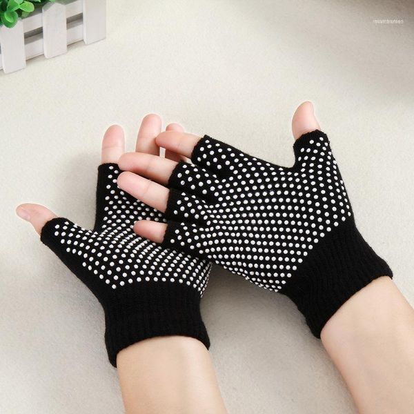 Five Fingers Handschuhe Damen Half Finger Grip Gestrickt Warm Gym Bodybuilding Krafttraining Sport Workout Fahrrad Radfahren No-slip Yoga