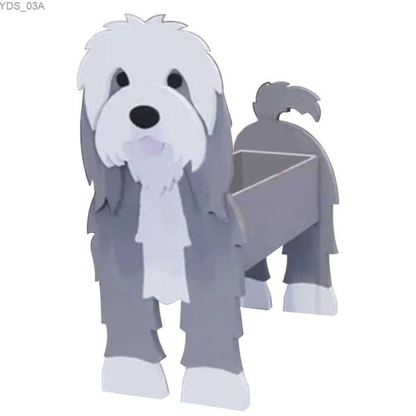 Fioriere Vasi Donna Uomo Indoor Outdoor Cute Dog Fioriera Vaso da fiori PVC Home Office Regalo Assemblare Decorazione del giardino Contenitore di stoccaggio Fatto a mano YQ231117