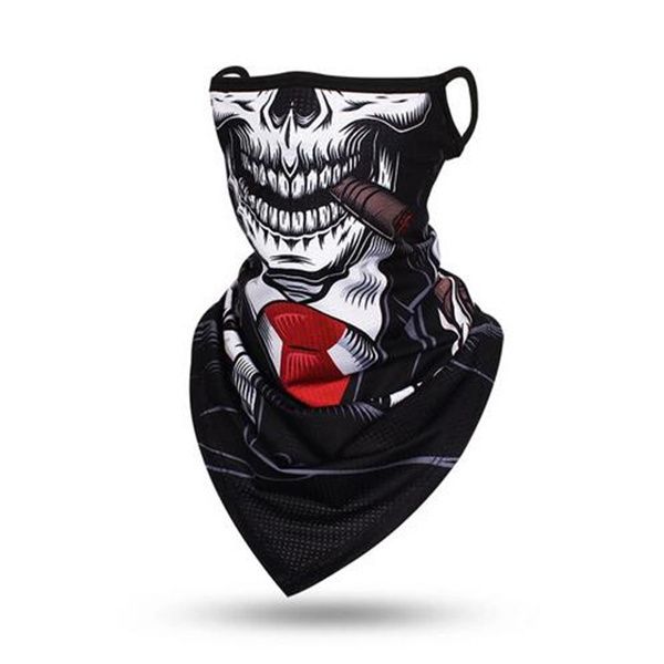 Faccetto di cranio Bandana Bandana A orecchie di spiccola balaclava Sport Mervi di gighette digitali Stampa per esterni a triangolo sottile a triangolo sottile GC2042