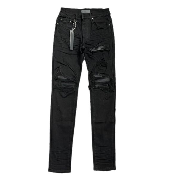 stack jeans uomo dritto biker da uomo buco denim elasticizzato cerniera volare nero CLASSICO gamba skinny fit jeans viola denim jeans da uomo pantaloni sportivi casual jeans firmati taglia USA