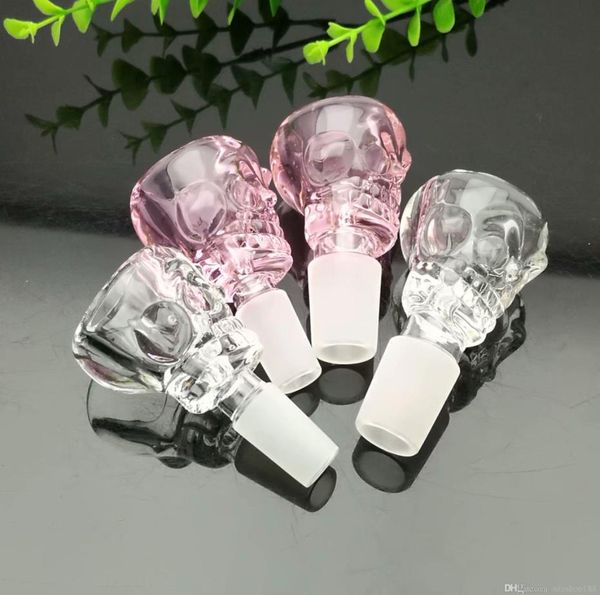Курящая труба мини -кальян стеклянные бонги красочные металлические формы цветной формы инопланетянина с сигаретами головки головы