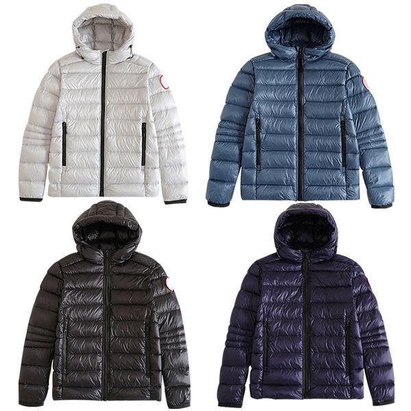 Parka di design a 6 colori Cappotto con cappuccio Crofton canadese di alta qualità Piumino da uomo Piumini d'anatra bianchi Capispalla invernale Parka da donna Cappotti da donna con distintivo S-XXL